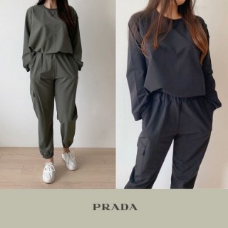 프** 23FW NYLON STRETCH WOVEN SWEAT SUIT SET UP (여성)