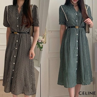 셀** 23SS Diamond china neck belt chifforn bluse dress (여성)