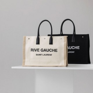 입*** 수입고급 RIVE GAUCHE TOTE BAG IN LINEN AND LEATHER